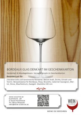 Bordeaux Glas Denk`Art im Geschenkkarton