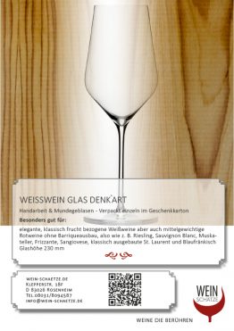 Weiswein Glas Denk`Art im Geschenkkarton